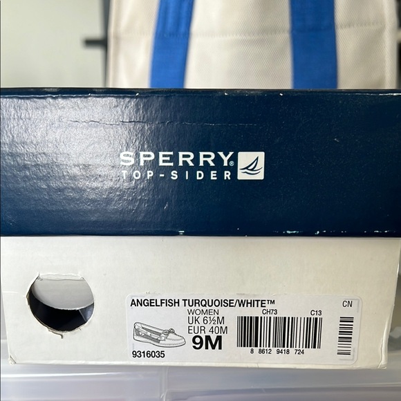 Sperry Pastel Boat Shoes with Blue and Yellow - Picture 5 of 5